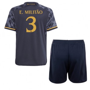 Real Madrid Eder Militao #3 Udebanesæt Børn 2023-24 Kort ærmer (+ korte bukser)